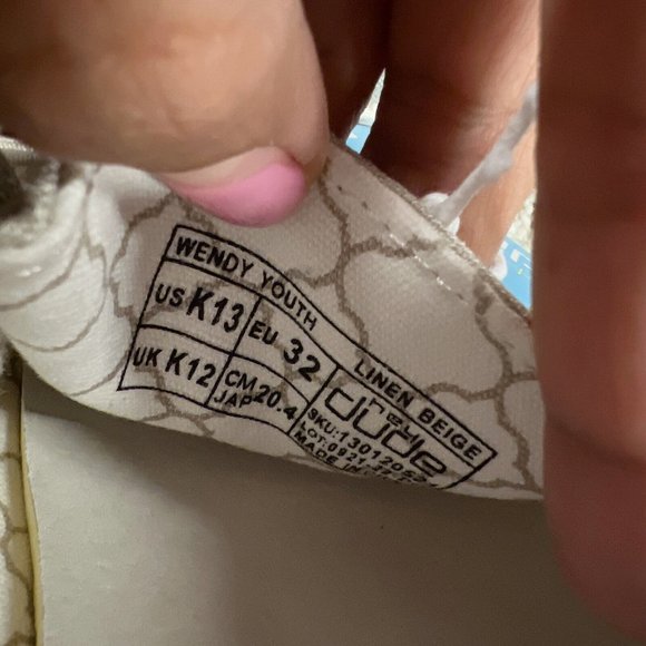 Hey Dude Wendy Linen Beige Slip On Shoe Big Kids/ Boys/ Girls Size EU 32/ US 13 - Picture 10 of 10